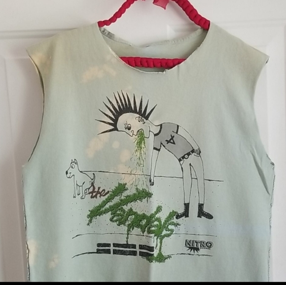 VANDALS One of a Kind Bleached Hand Stitched Shirt - Picture 3 of 16